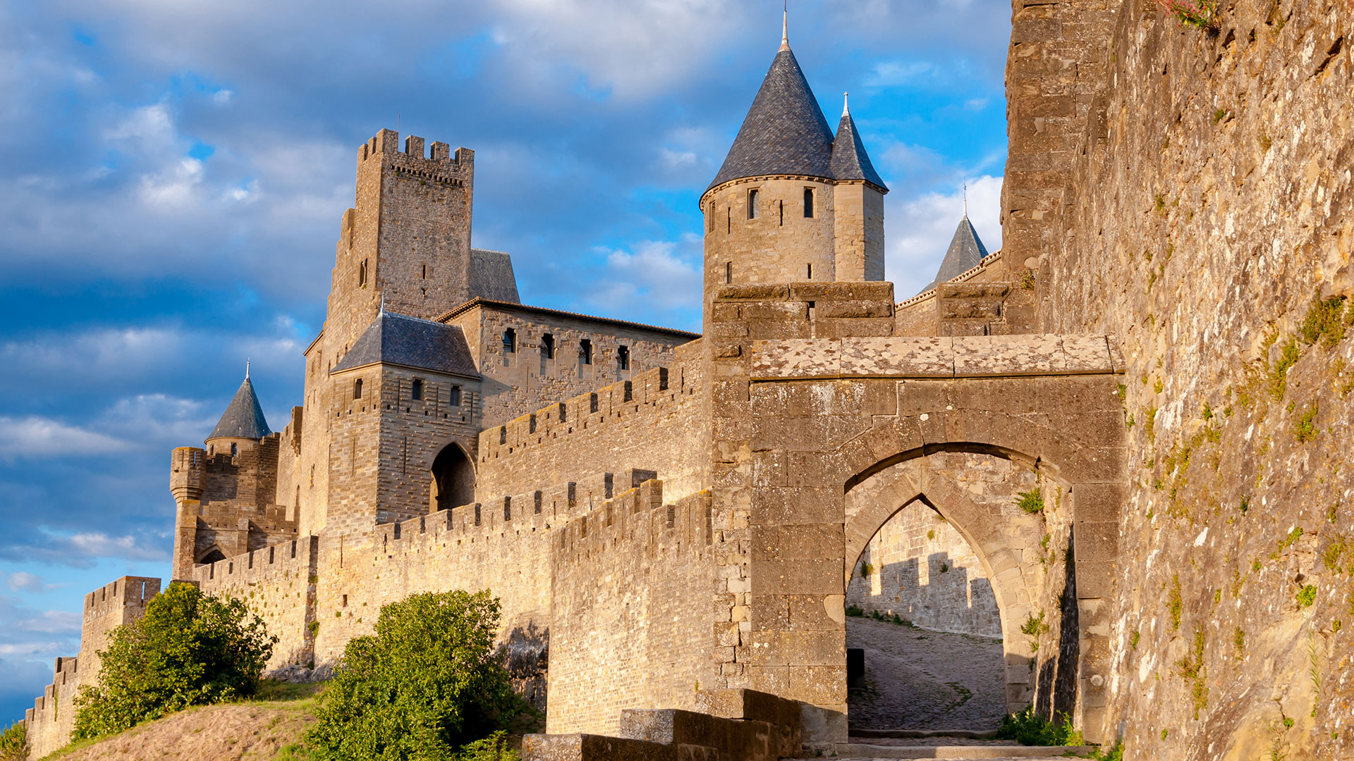 The ramparts of the city of Carcassonne