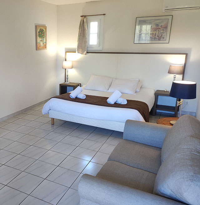 The family suite at the Relais du Val d'Orbieu, a charming hotel near Carcassonne